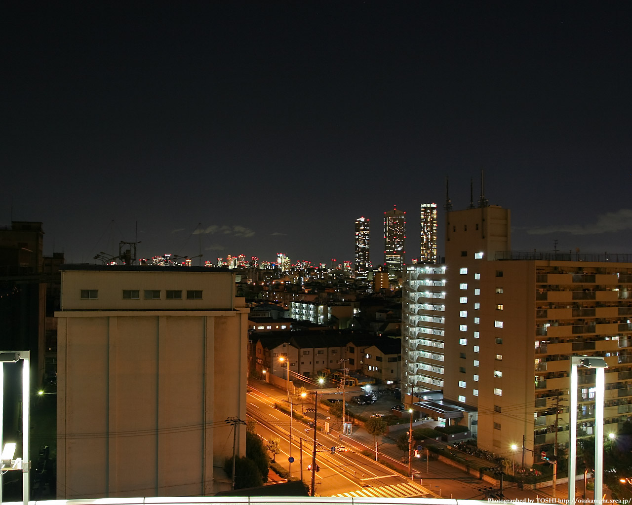 大阪都心方面の夜景