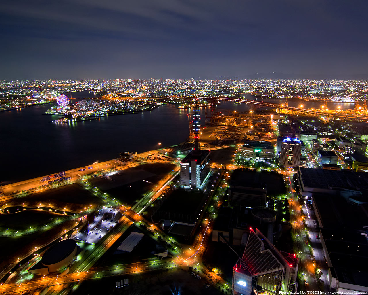 大阪ベイエリアとコスモスクエアの夜景2