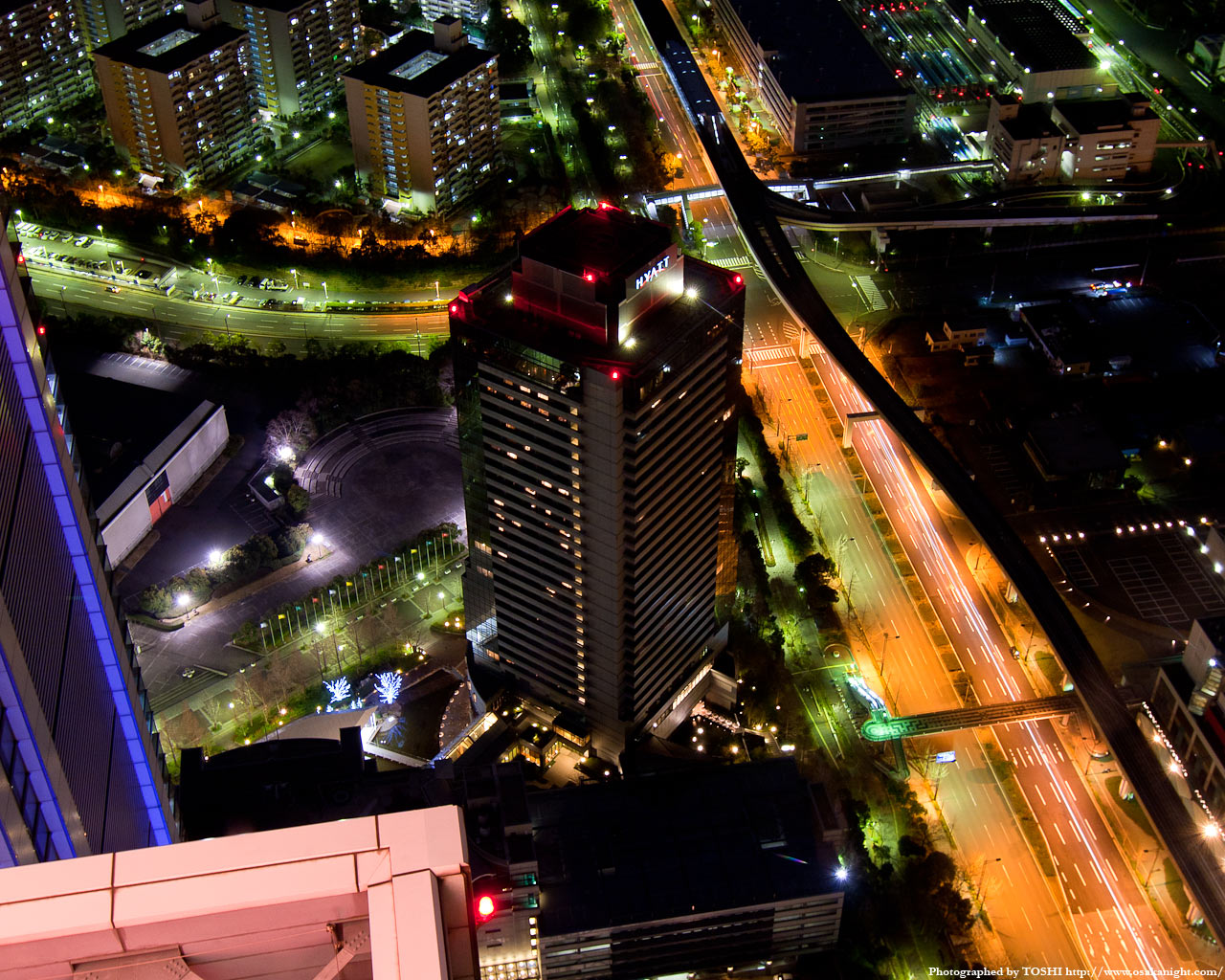 ハイアット・リージェンシー大阪の俯瞰夜景
