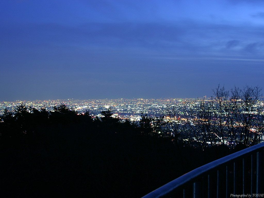 大阪方面の夕景