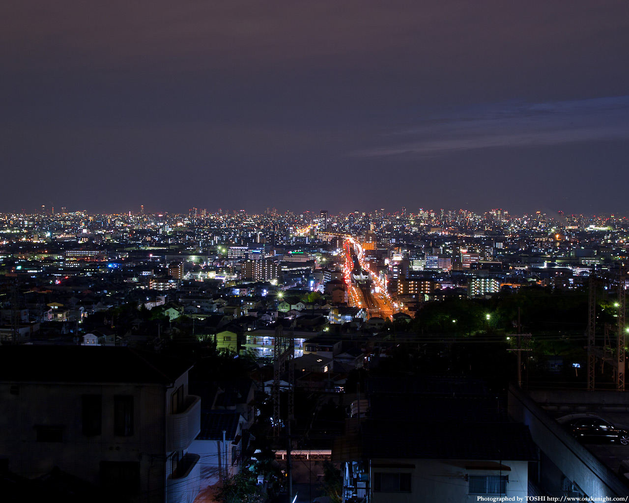 大阪市内方面の夜景3