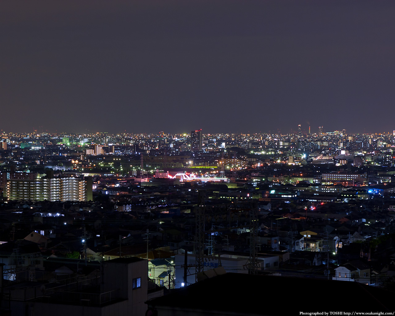 東大阪市内方面の夜景