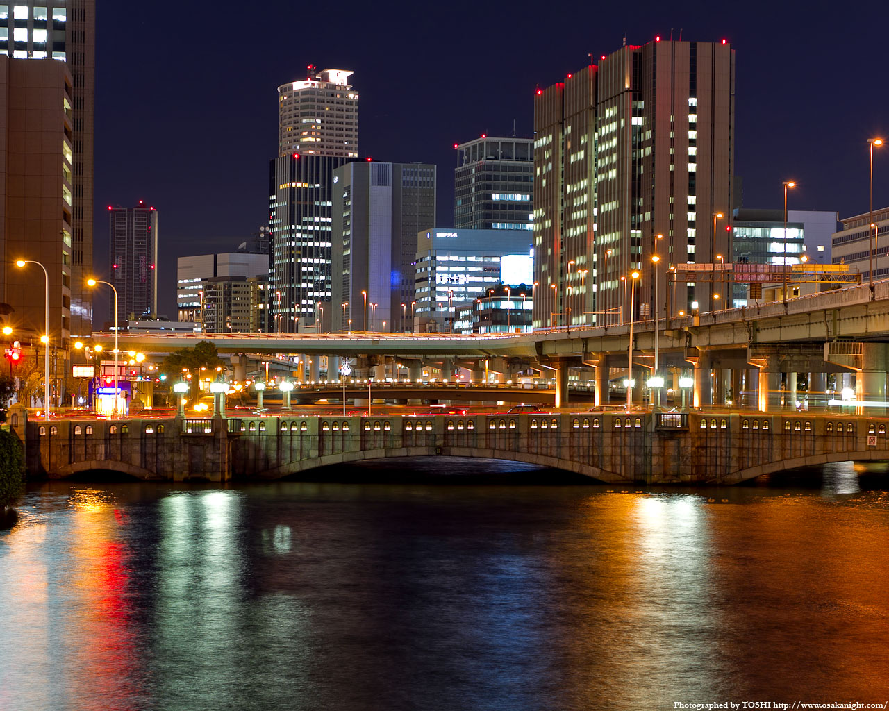 大江橋の夜景2