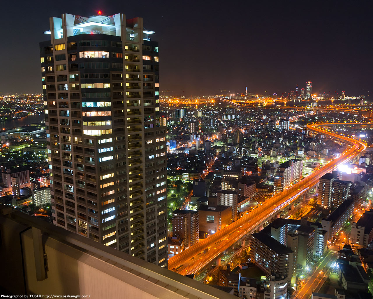 西方向大阪ベイエリア方面の夜景3