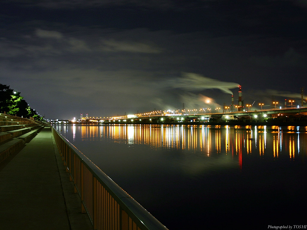 浜寺水路の夜景