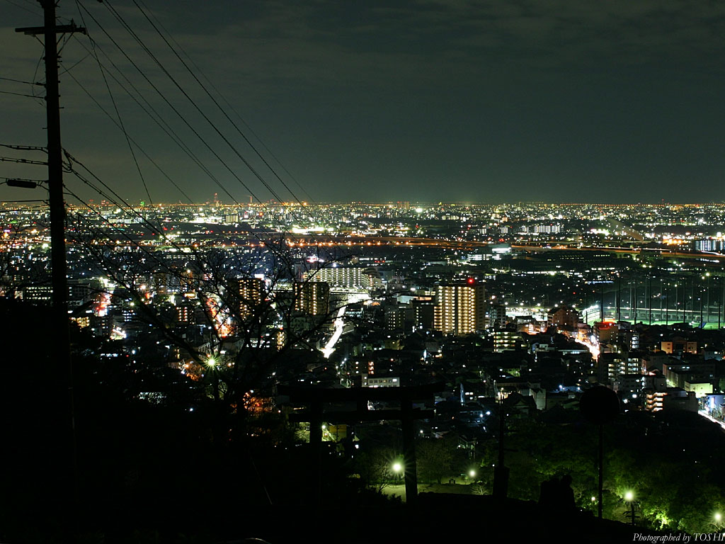 池田市街の夜景